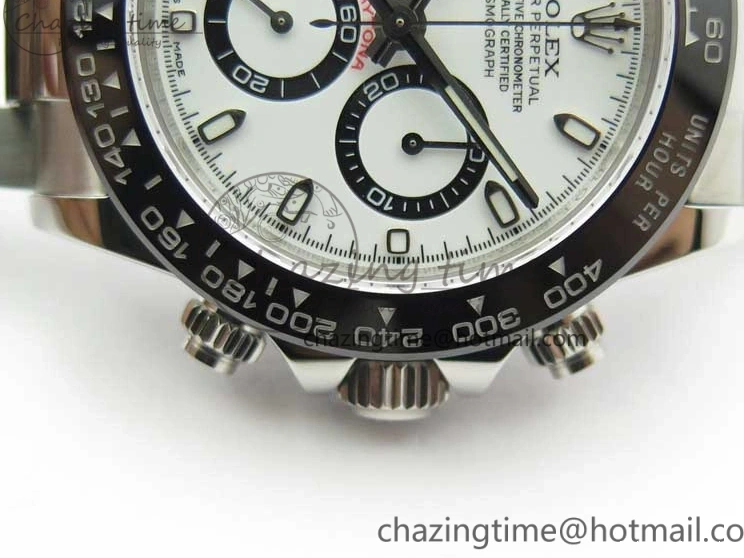 Rolex aaa copy Bezel White Sustainable 116500 Noob Edition on Bracelet Ceramic Best A SS Dial 1:1 2980 Daytona 1218